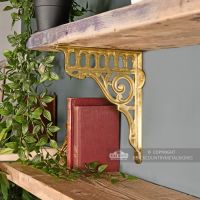 Classic Railway “Ribbleshead” Brass Shelf Brackets 26 x 21cm