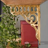 Classic Railway “Ribbleshead” Brass Shelf Brackets 26 x 21cm