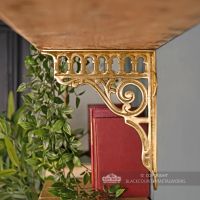 Classic Railway “Ribbleshead” Brass Shelf Brackets 26 x 21cm