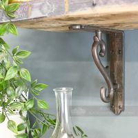 BY034_CI - Scroll Effect Iron Wall Bracket 18 x 14cm - 6