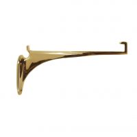 Polished Brass Glass Shelf Bracket