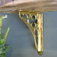 Polished Brass Coalbrookdale iconic shelf bracket