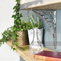 Bright Chrome Coalbrookdale Shelf Bracket 27 x 18cm