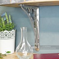 Bright Chrome Coalbrookdale Shelf Bracket 27 x 18cm