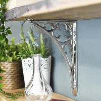 Bright Chrome Coalbrookdale Shelf Bracket 27 x 18cm
