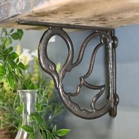 Natural Cast Iron Finish Shelf Bracket