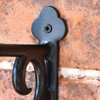 Black Scroll Iron Hanging Basket Bracket Fixing Plate