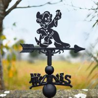 Cartoon "Diamond Wielding" Dwarf Weathervane