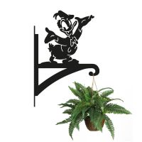 Cartoon Male Duck Hanging Basket Bracket with Planter