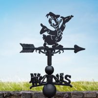 Cast Iron & Steel Weathervane with Cartoon Male Duck Motif