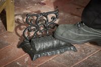 “Southdown Grange” Ornate cast iron boot brush and scraper
