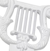 Close up of detail on White Prestonfield Boot Scraper