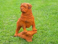 "Captain Pugsley" Rustic Iron Dog Sculpture