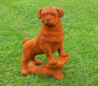 "Captain Pugsley" Rustic Iron Dog Sculpture