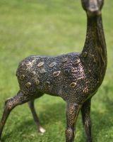 Close-Up of Cast Aluminium Antique Gold Finish