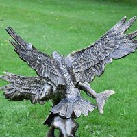 Bronze Eagle Sculpture Created out of Cast Aluminium
