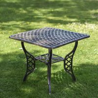 Cast Deluxe Aluminium "Lattice" Outdoor Patio Table