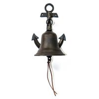 Cast Iron Anchor Garden Bell Finished in Black