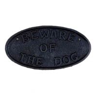 Cast Iron "Beware OF The Dogs" Sign