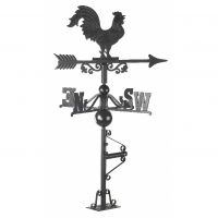 Cast iron Rooster Weathervane with interchangeable bracket