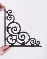 "Paradise House" Cast Iron Scroll Shelf Bracket 27 x 25cm