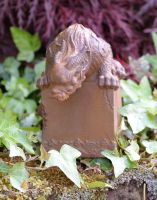 Cast Iron Curious Chinese Dragon Sculpture