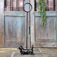 Side View of the Cast Iron Dog Door Porter