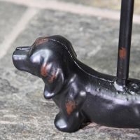 Cast Iron Dog Door Porter Finished in a Rustic Black