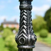 Cast iron fluted driveway lamp post column