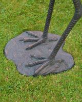 Close-Up of Freestanding Base for Cast Aluminium Freestanding "Titan" Heron Garden Sculpture