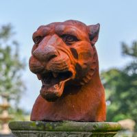 Cast Iron Rustic Jaguar Bust
