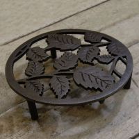 Leave Design Cast Iron Trivet