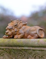 Detailed Dragon Sculpture On Wall 