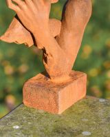 Cast Iron Rustic Embracing Couple Garden Sculpture