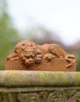 Cast Iron Sleeping Dragon Sculpture