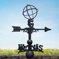 Cast Iron & Steel Weathervane with Atlas Topper