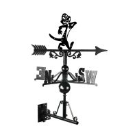 Mounted Cast Iron & Steel Cartoon Meerkat Weathervane