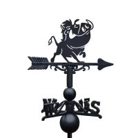 Close-Up of Cast Iron & Steel Cartoon Warthog Weathervane