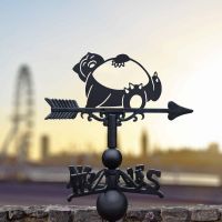 Cast Iron & Steel First Evolution Giant Monster Weathervane in Situ
