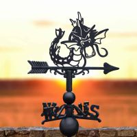 Cast Iron & Steel Weathervane with Generation I Water Creature Motif