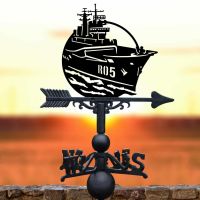 Cast Iron & Steel HMS Invincible R05 Weathervane in Situ