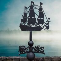 Cast Iron & Steel HMS Sovereign of the Seas Weathervane