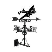 Mounted Cast Iron & Steel Lancaster Bomber Weathervane