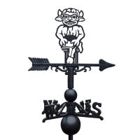 Cast Iron & Steel Lincoln Imp Weathervane on White Background
