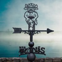 Cast Iron & Steel Lincoln Imp Weathervane in Situ