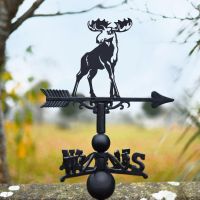 Cast Iron & Steel Moose Weathervane in Situ