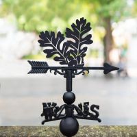 Cast Iron & Steel Weathervane with "Oak Leaves" Motif