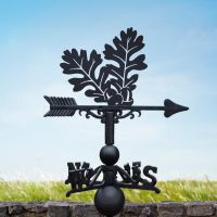 Cast Iron & Steel Weathervane with "Oak Leaves" Topper