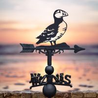 Cast Iron & Steel Puffin Weathervane in Situ