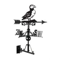 Cast Iron & Steel Puffin Weathervane Mounted